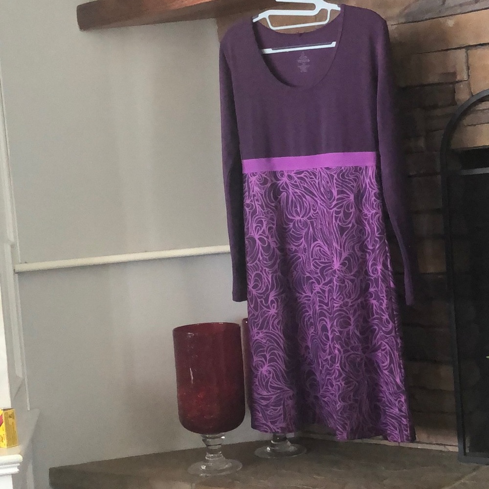 Purple PrAna Lagoon Paisley XS A-line dress